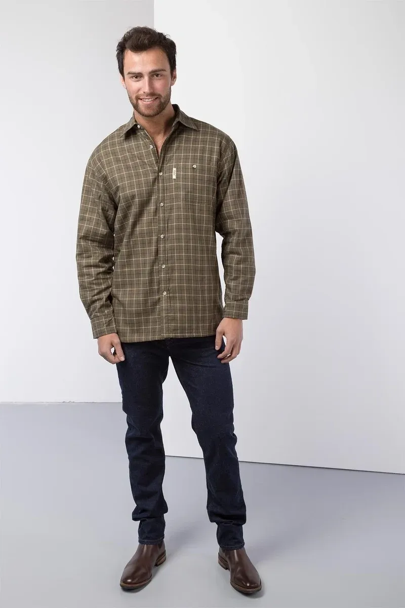 Rydale Men's Fleece Lined Shirt - Gransmoor Olive-4