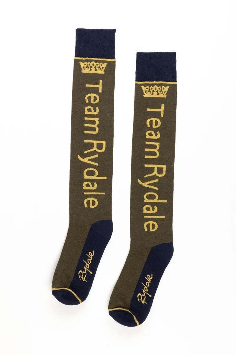 Rydale Ladies Team Knee Length Riding Socks - Olive