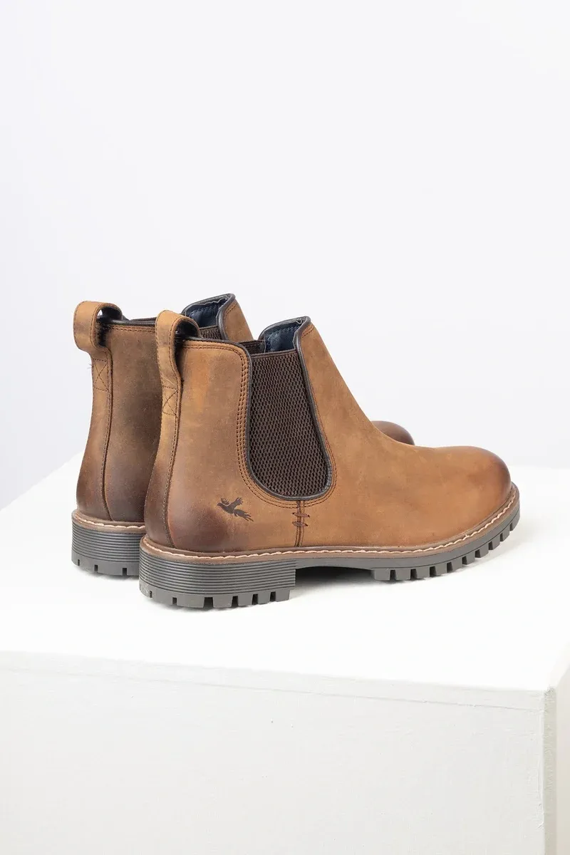 Rydale Sledmere II Men's Leather Chelsea Boots - Burnt Tan-1