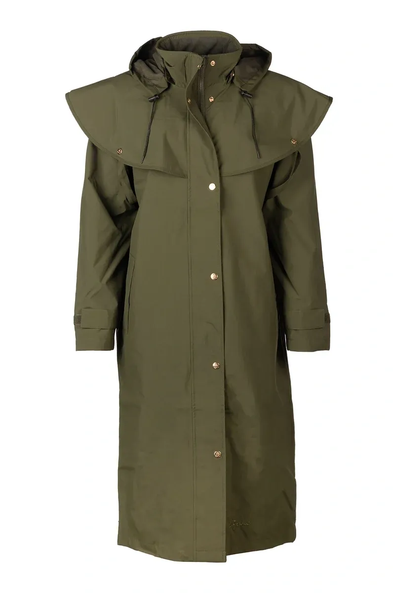 Rydale Ladies Bramham Full Length Coat - Dark Olive