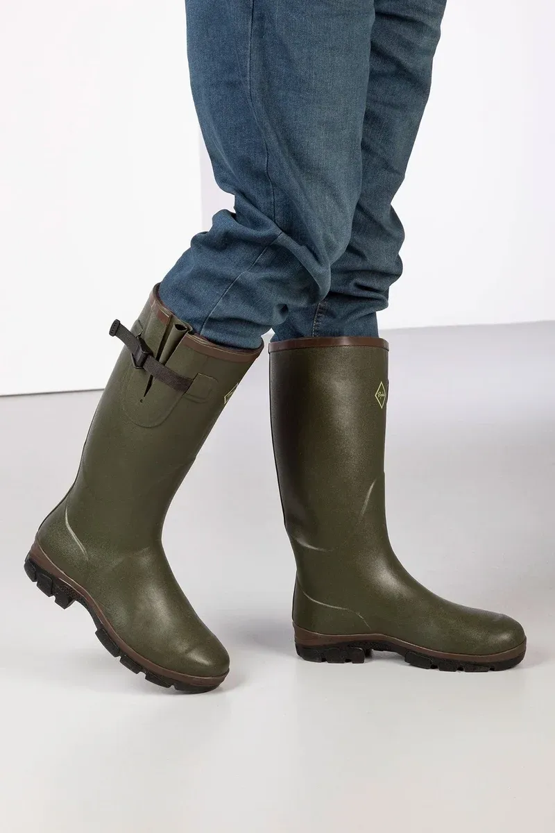 Rydale Lisset Men's Neoprene Lined Wellington Boots - Light Khaki-6