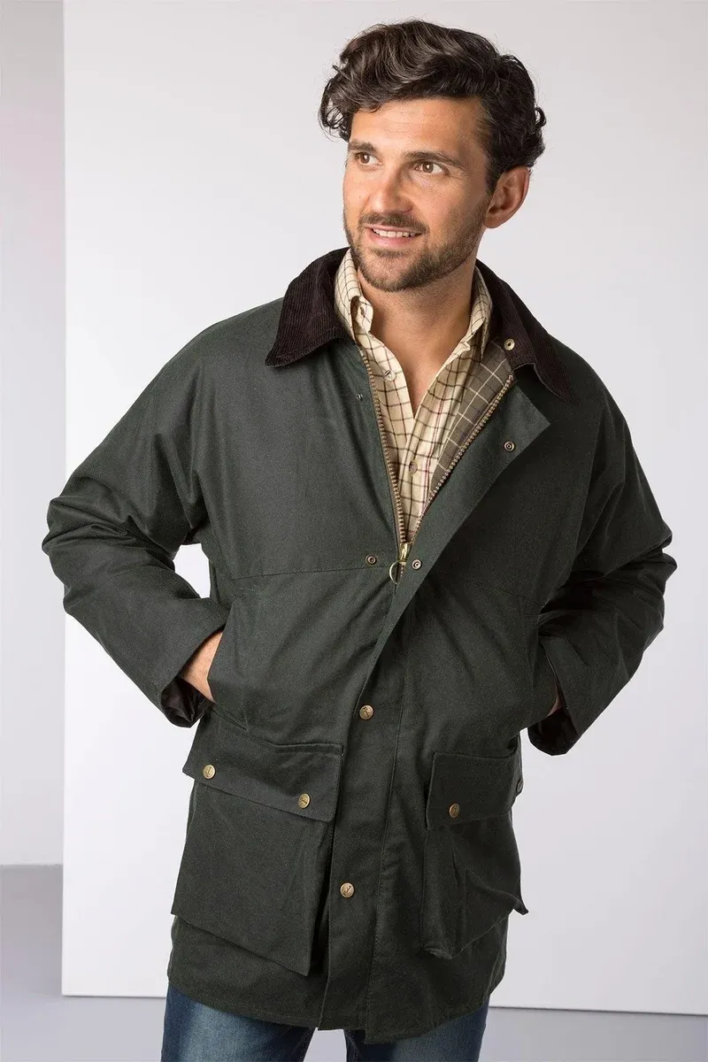 Rydale Thirsk Men's Waxed Jacket - Olive