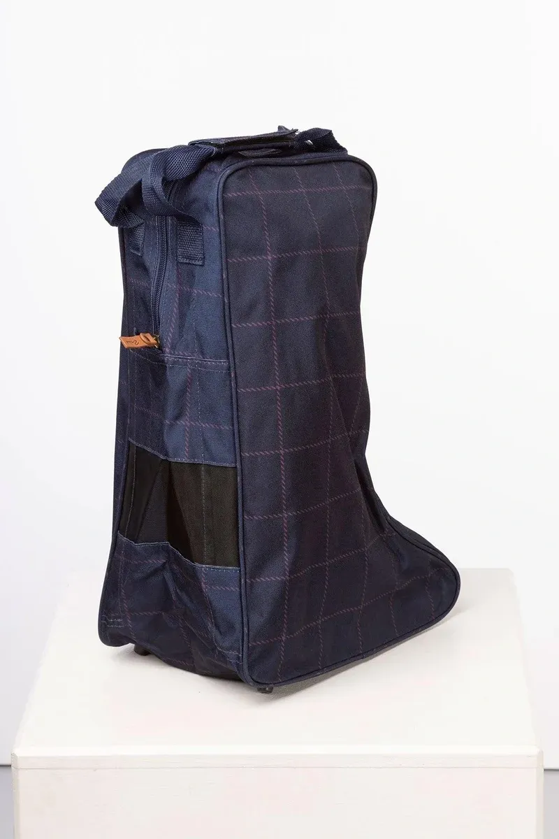 Rydale Wellington Boot Bags - Navy Tweed-1