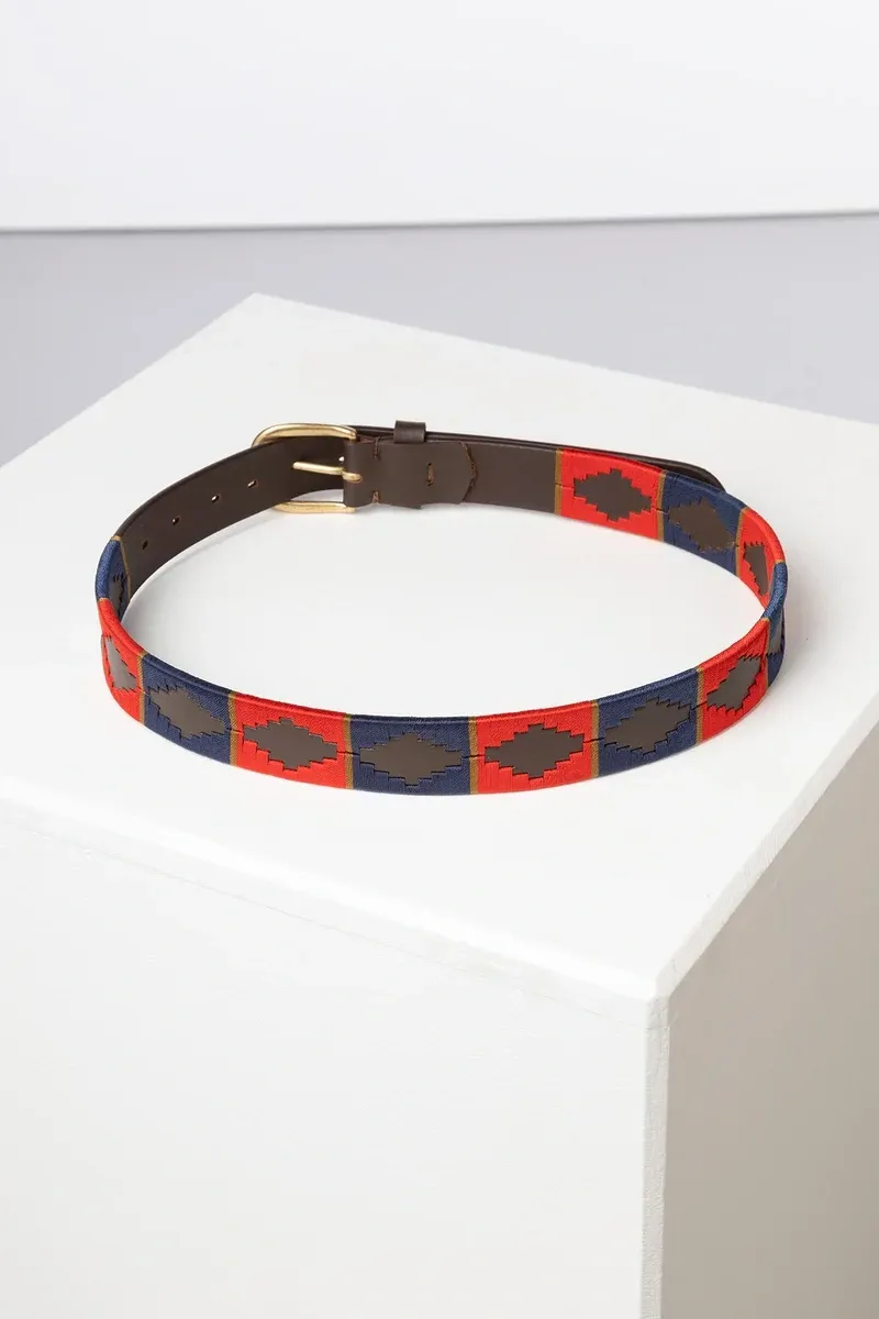 Rydale Askwith Junior Polo Belts - Brown/Berry/Navy-1