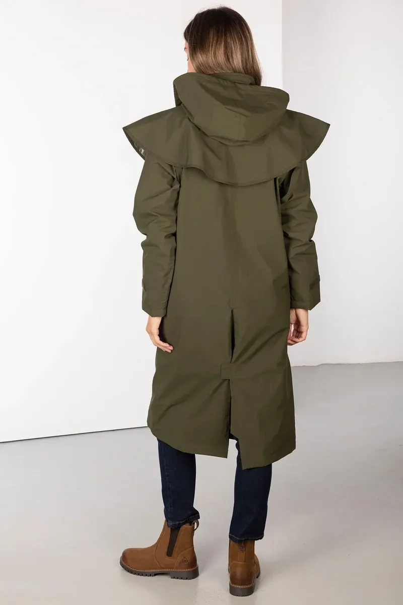 Rydale Ladies Bramham Full Length Coat - Dark Olive-3