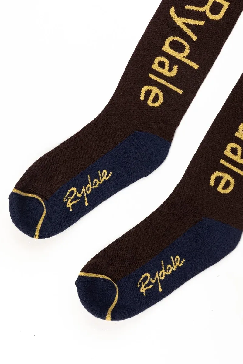 Rydale Ladies Team Knee Length Riding Socks - Dark Brown-2