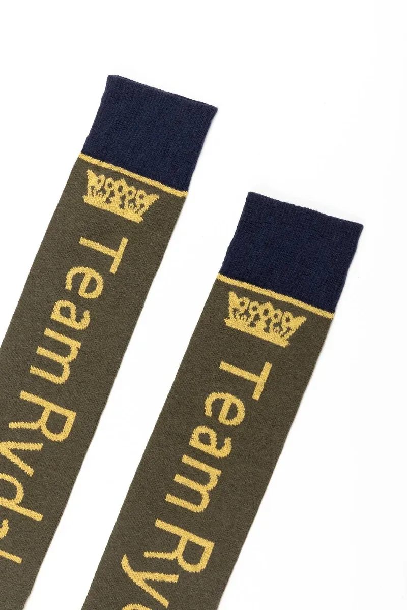 Rydale Ladies Team Knee Length Riding Socks - Olive-1