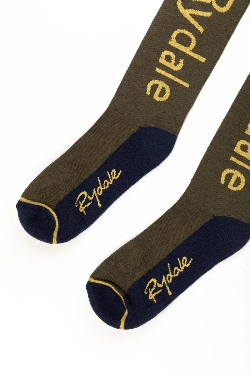 Rydale Ladies Team Knee Length Riding Socks - Olive-2