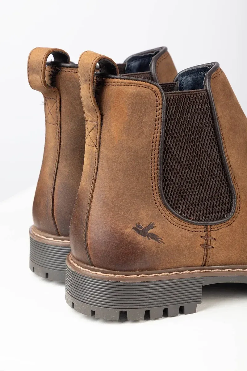Rydale Sledmere II Men's Leather Chelsea Boots - Burnt Tan-3
