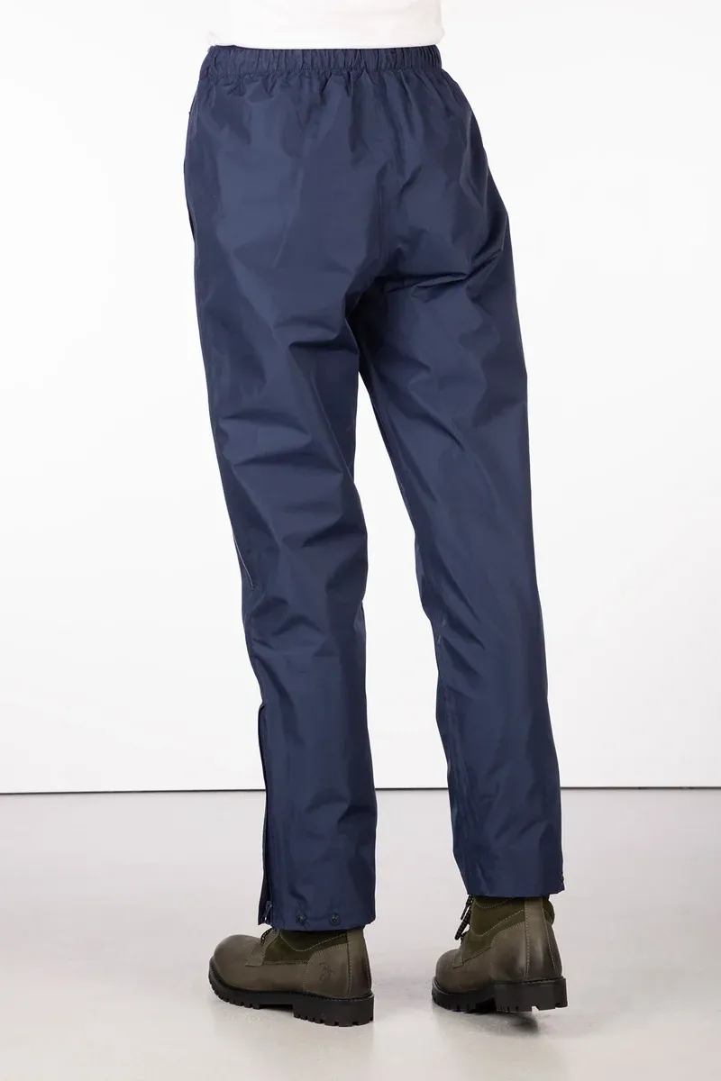 Rydale Ladies Waterproof Overtrousers - Navy/Silver-2