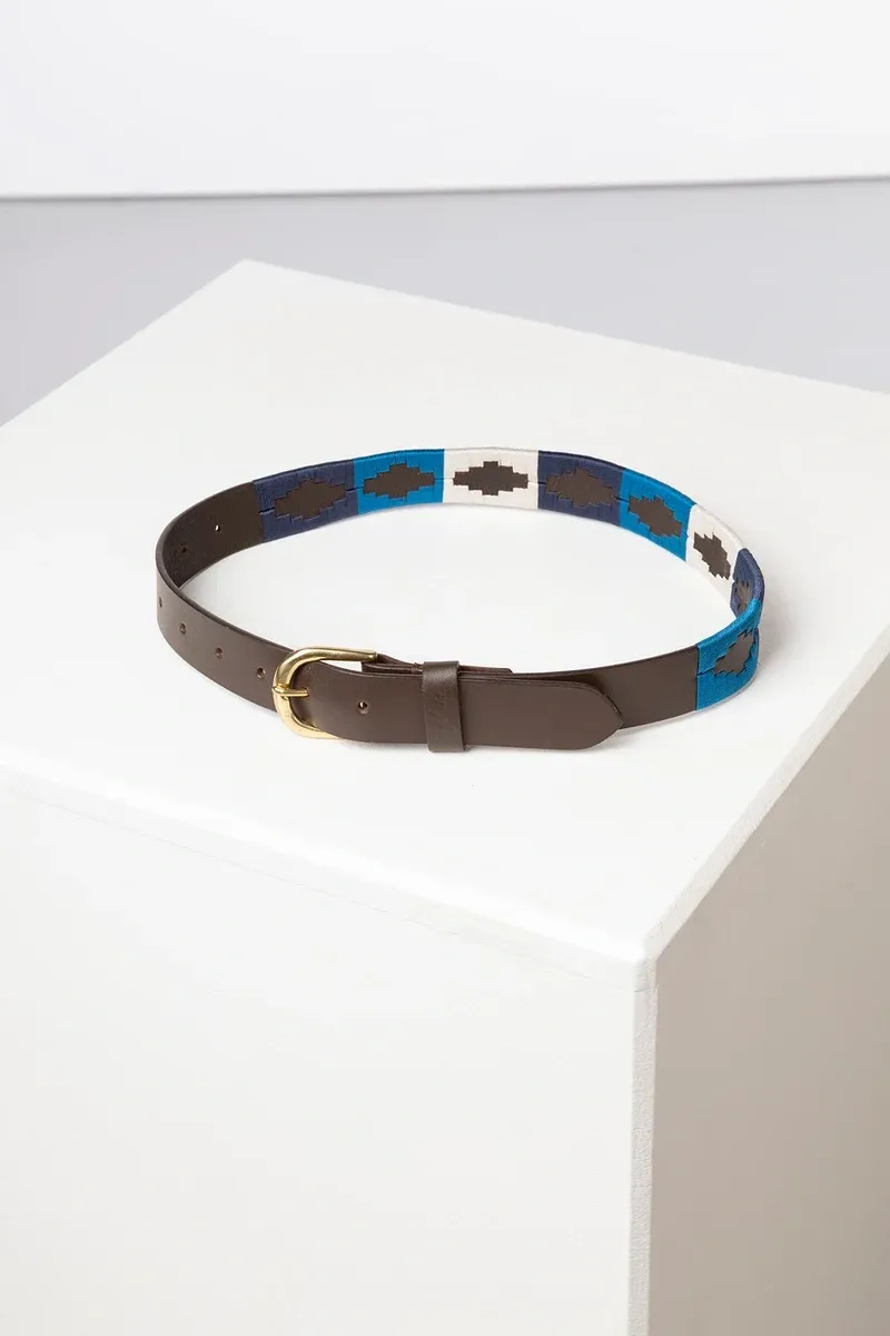 Rydale Askwith Junior Polo Belts - Blue/White/Navy