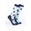 Rydale Womens Bamboo Rich Star Ankle Socks Pack of Ten - Star Soft Blue/Navy