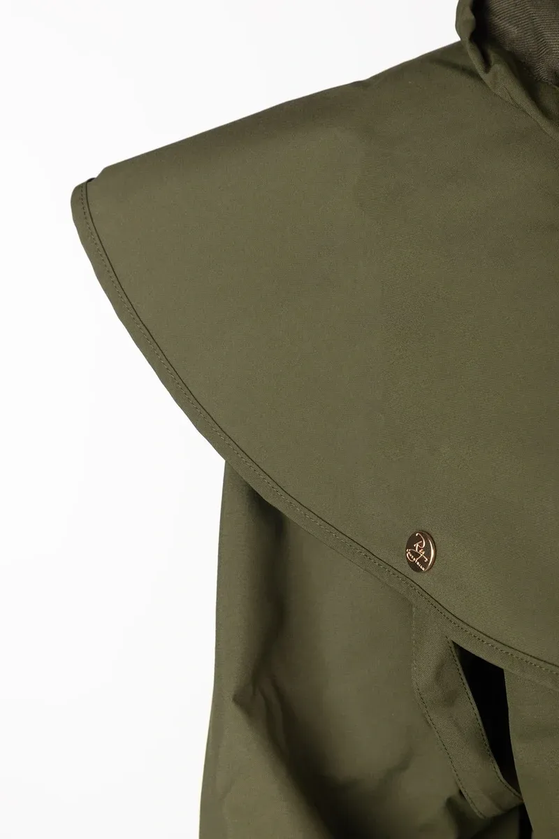 Rydale Ladies Bramham Full Length Coat - Dark Olive-9