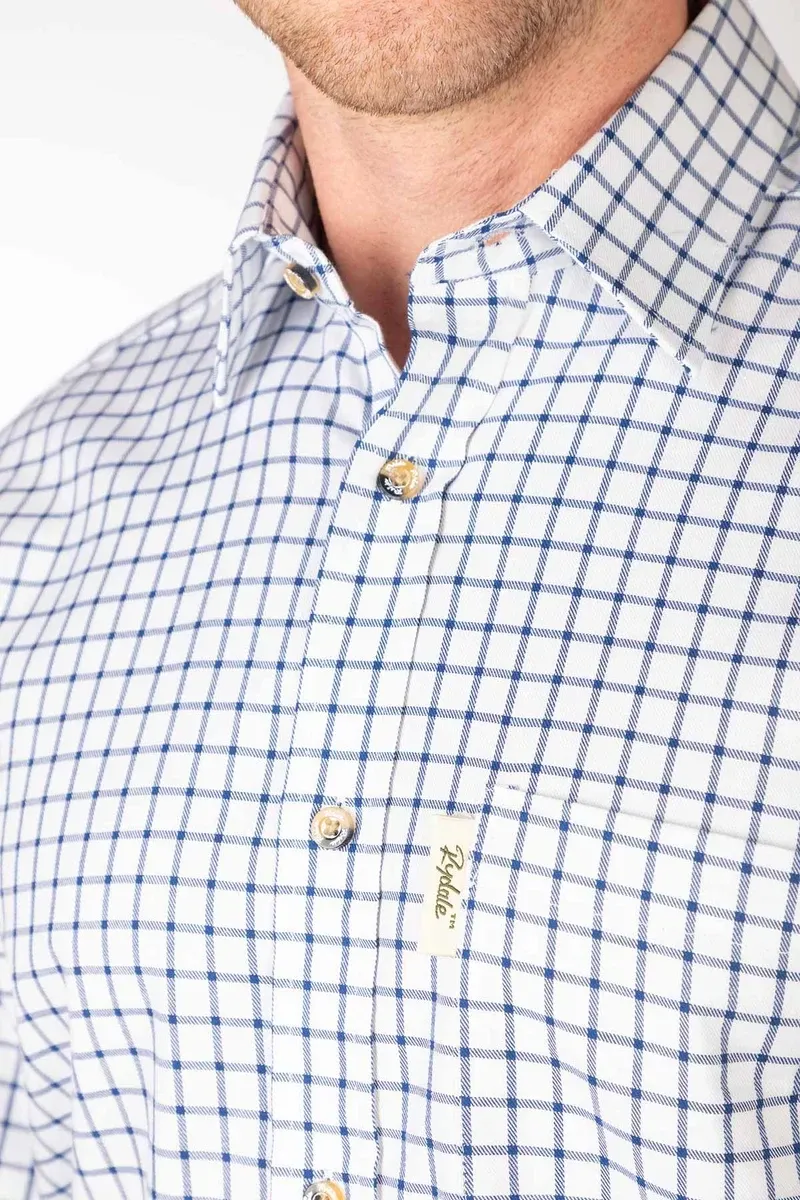 Rydale Men's Richmond Checked Shirts - Richmond Navy/White-5