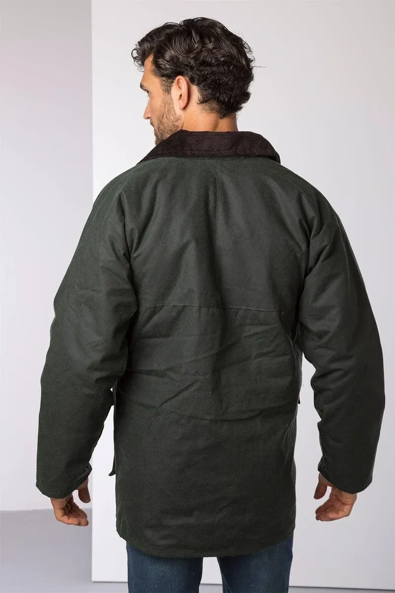 Rydale Thirsk Men's Waxed Jacket - Olive-1
