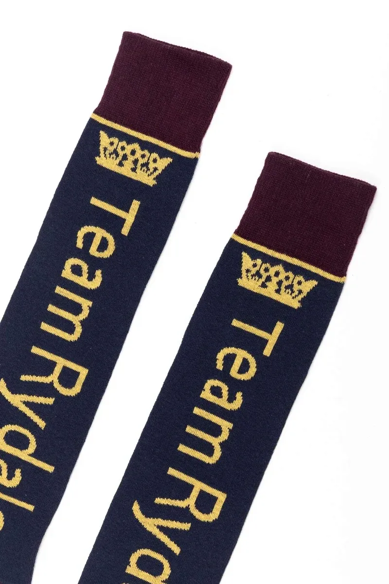 Rydale Ladies Team Knee Length Riding Socks - Navy-1