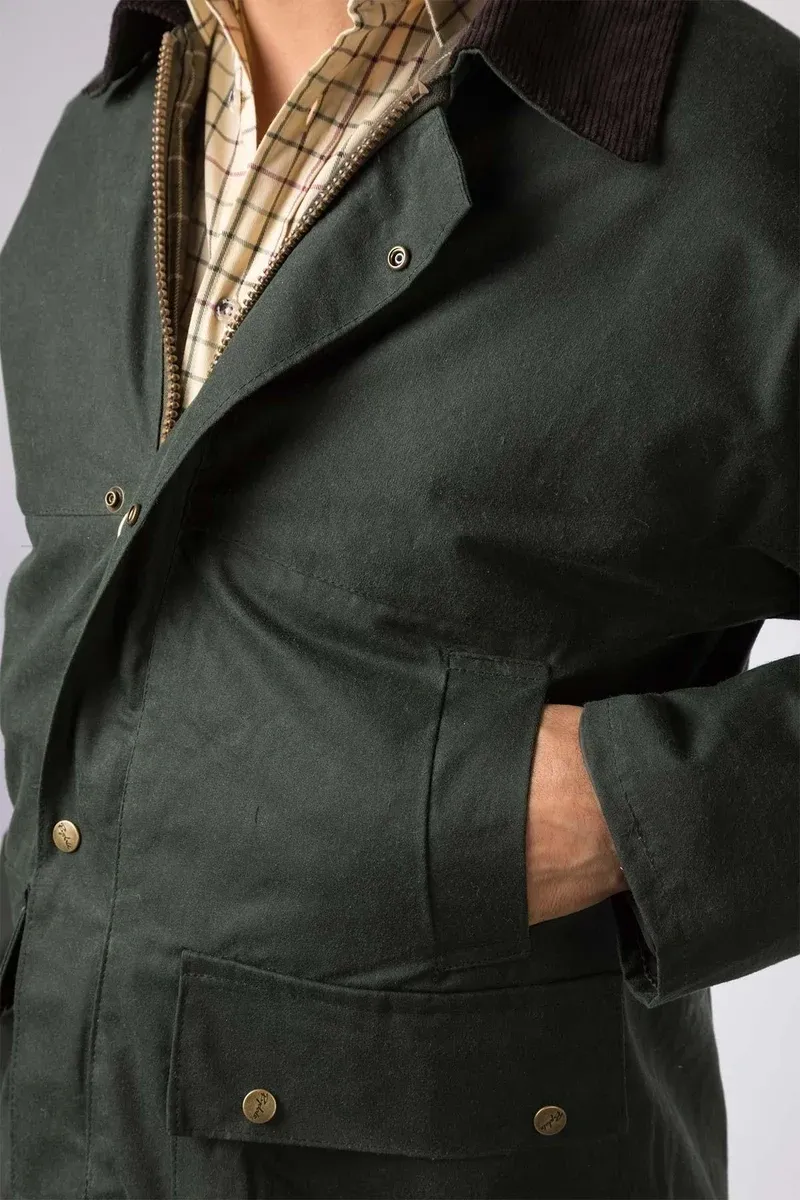 Rydale Thirsk Men's Waxed Jacket - Olive-3