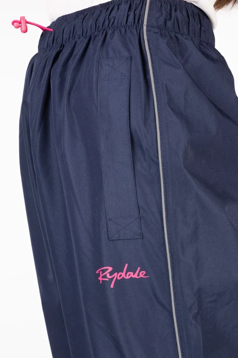 Rydale Ladies Waterproof Overtrousers - Navy/Silver-4