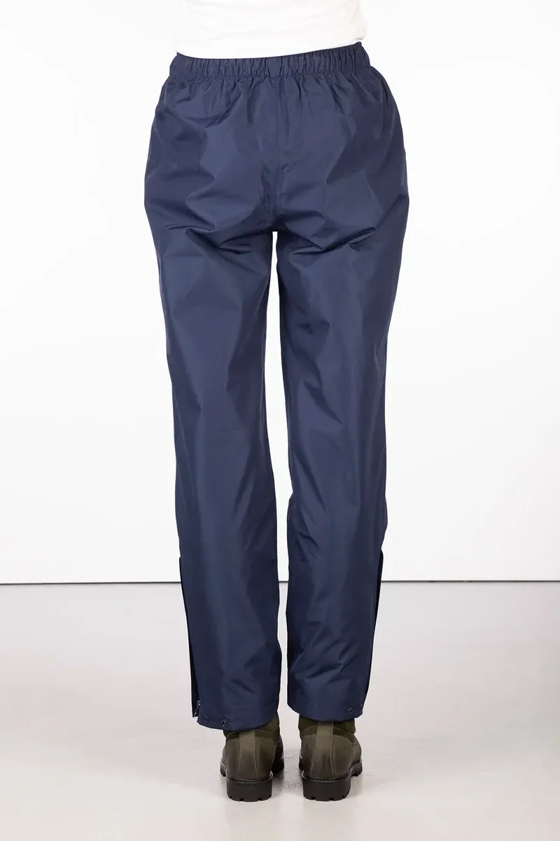 Rydale Ladies Waterproof Overtrousers - Navy/Silver-3