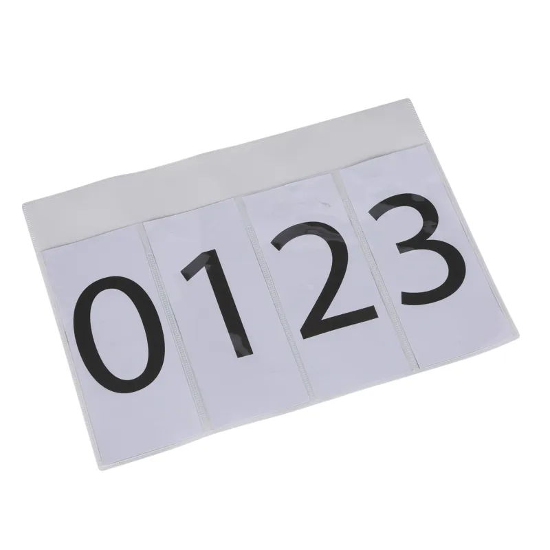 Shires Aubrion Number Bib Cards 2 Pack - White