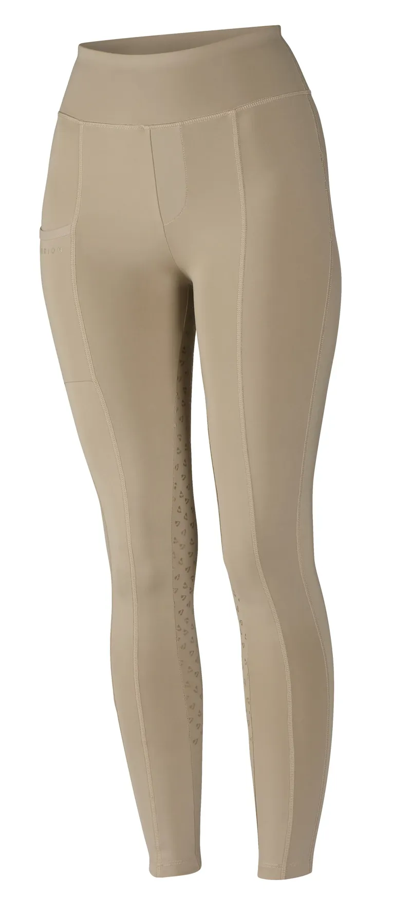 Shires Aubrion Hudson Ladies Riding Tights - Beige-1