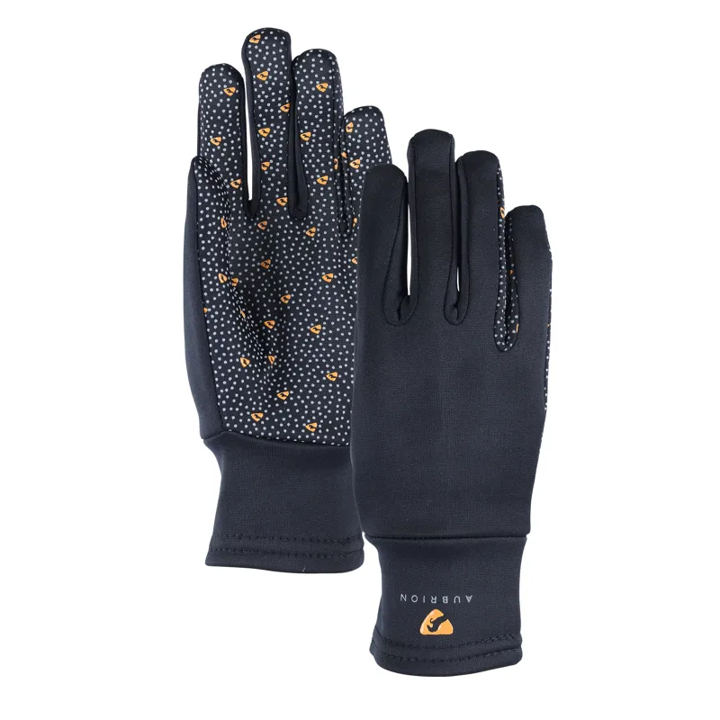 Shires Aubrion Patterson Thermo Riding Gloves - Black