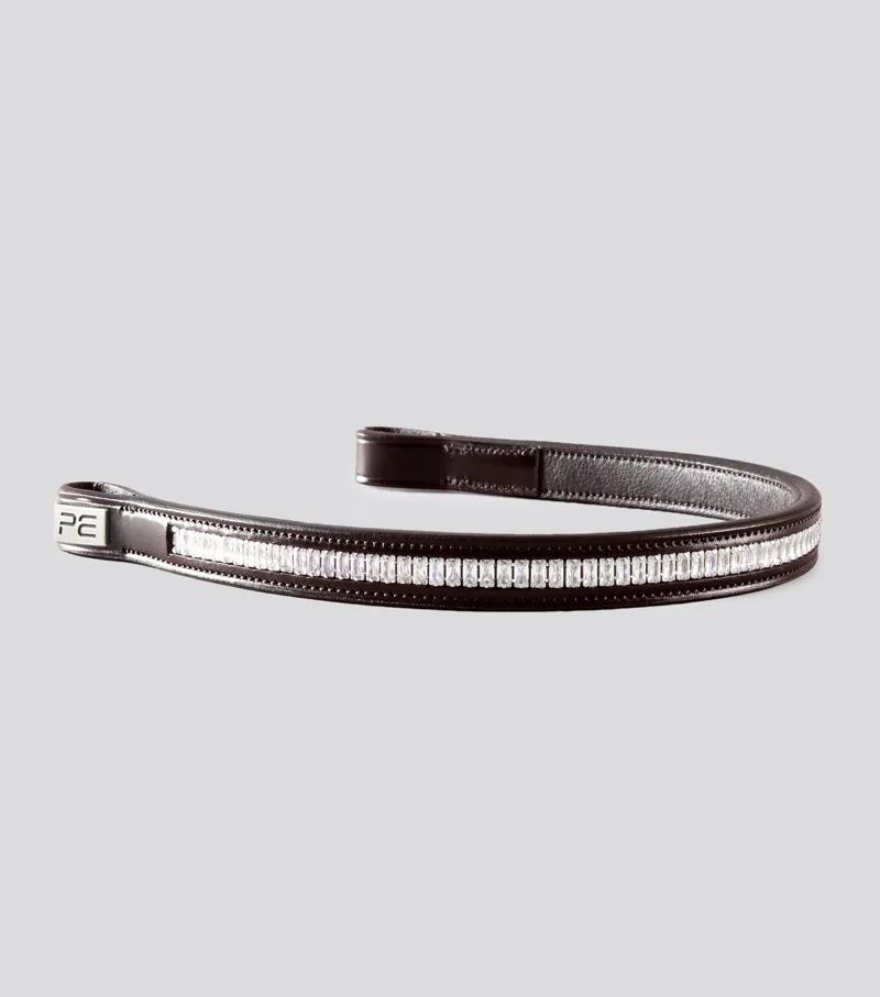 Premier Equine Trovare Crystal Browband - Brown