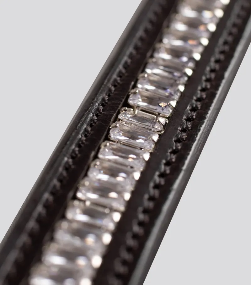 Premier Equine Trovare Crystal Browband - Brown-2