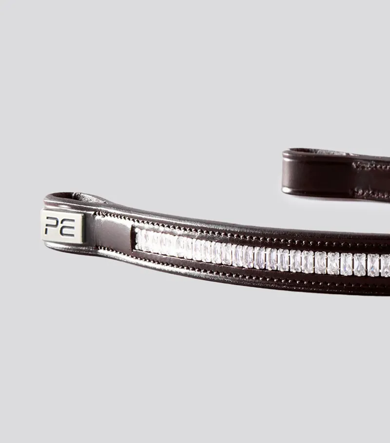 Premier Equine Trovare Crystal Browband - Brown-3