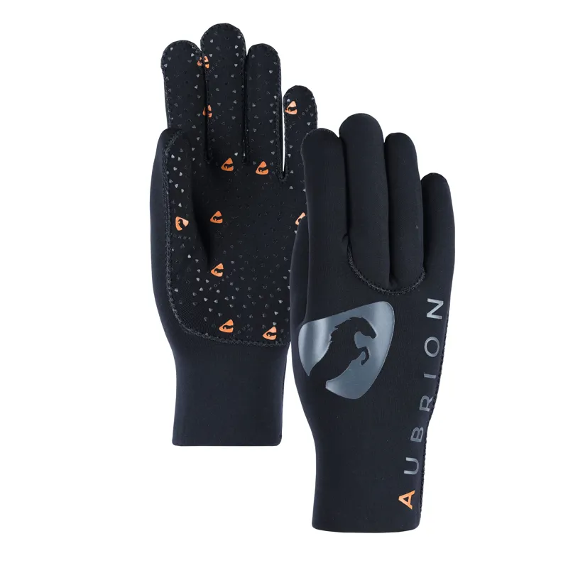 Shires Aubrion Neoprene Yard Gloves - Black