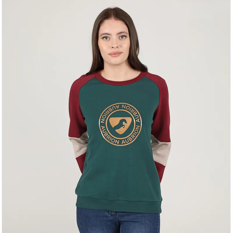 Shires Aubrion Women's Boston Sweatshirt - Dark Green-2