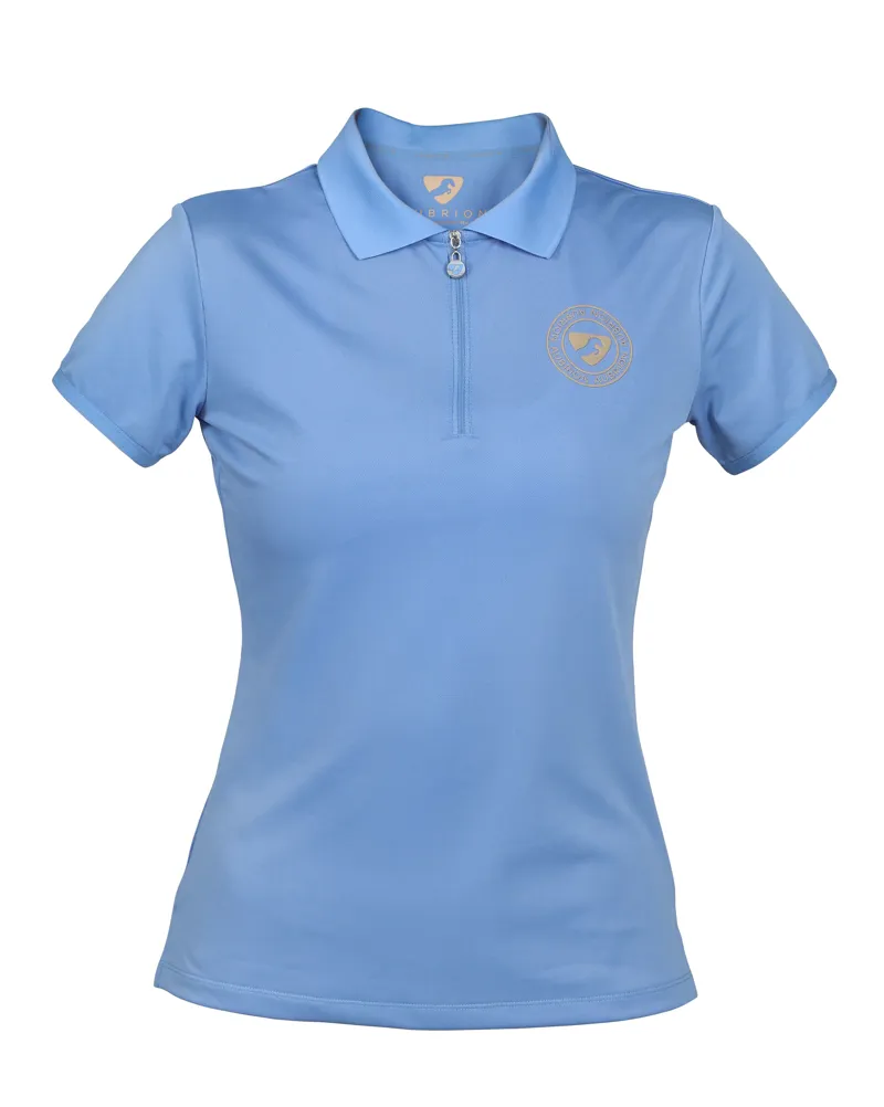 Shires Aubrion Parsons Tech Ladies Polo Shirt - Sky Blue