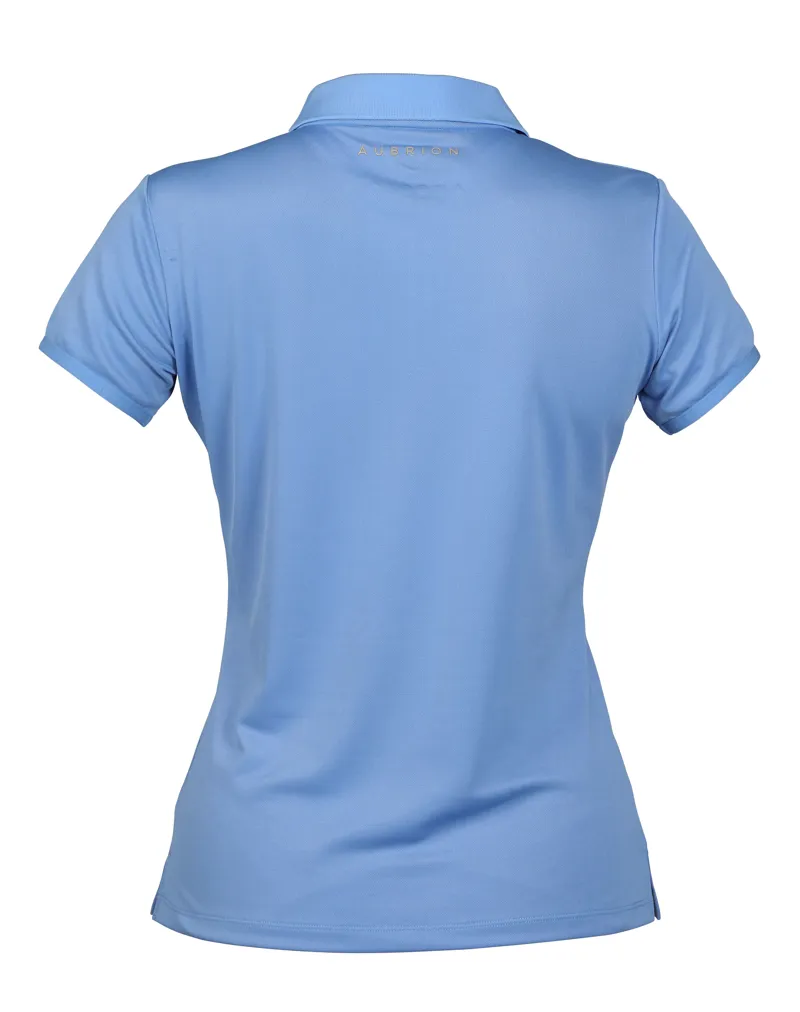 Shires Aubrion Parsons Tech Ladies Polo Shirt - Sky Blue-1