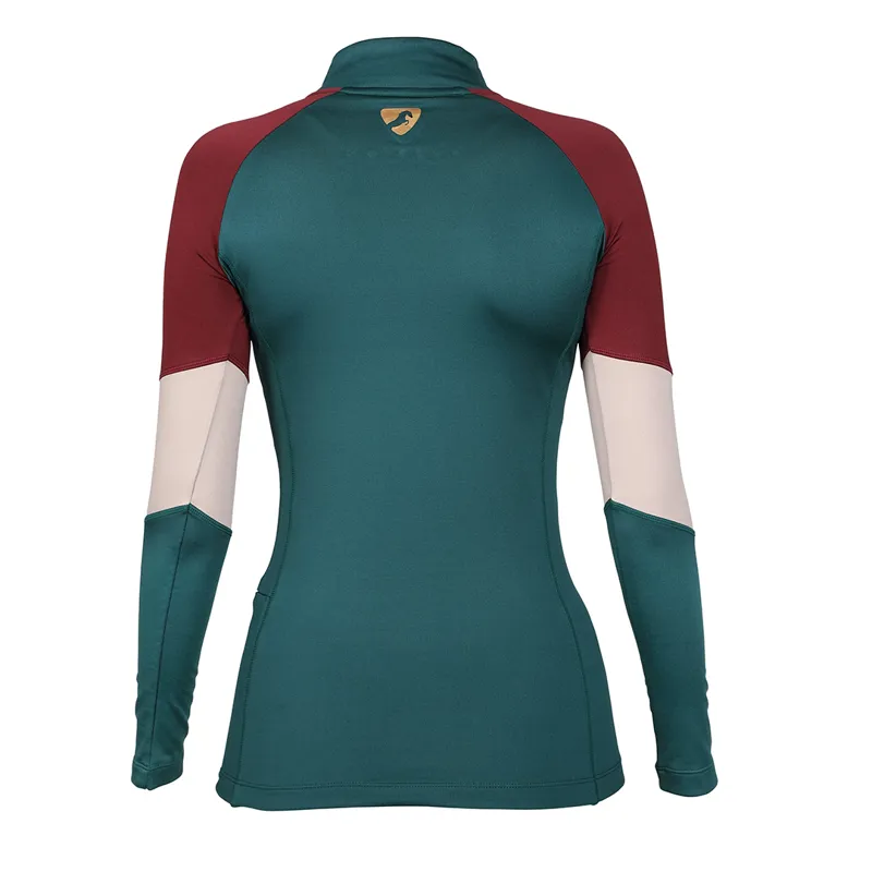 Shires Aubrion Newbury Ladies Long Sleeve Base Layer - Dark Green - X/Large-1