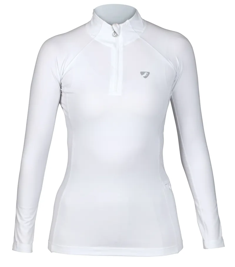 Shires Aubrion Newbury Ladies Long Sleeve Base Layer - White