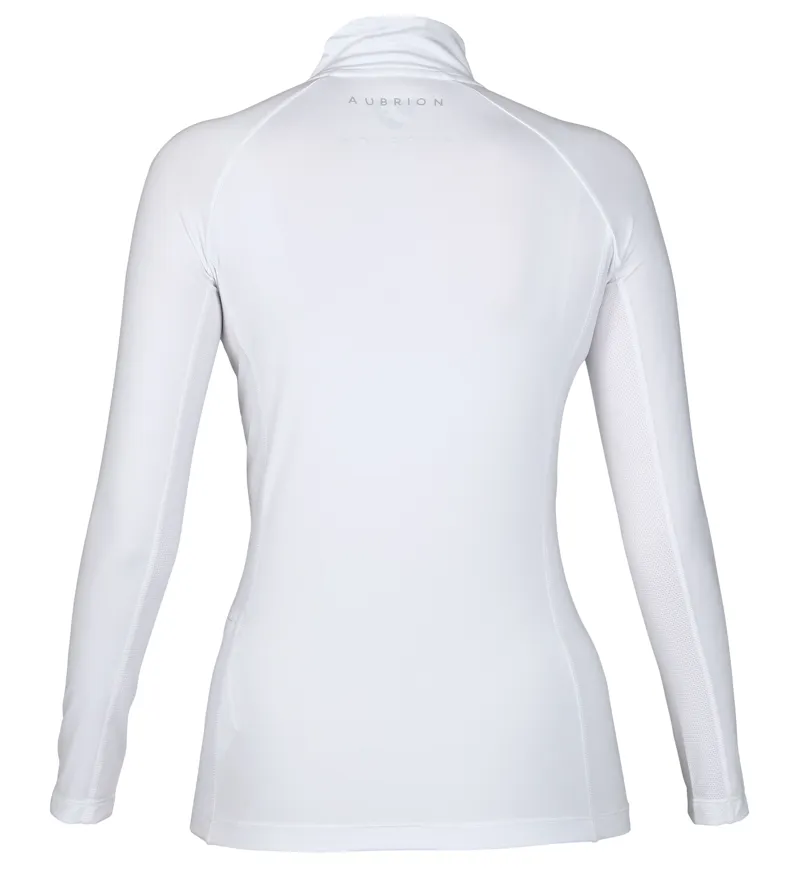 Shires Aubrion Newbury Ladies Long Sleeve Base Layer - White-1