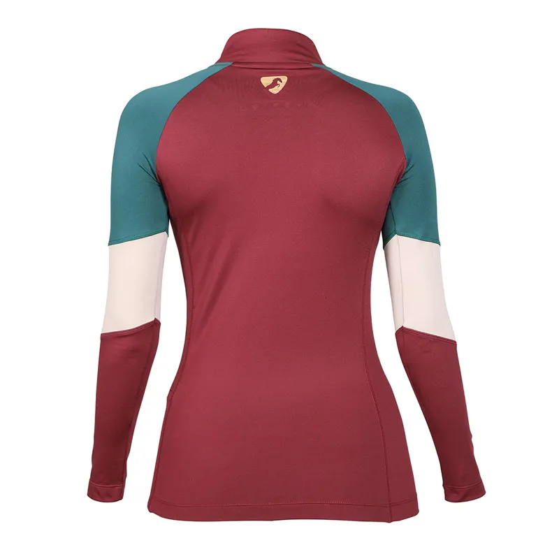 Shires Aubrion Newbury Ladies Long Sleeve Base Layer - Wine-1