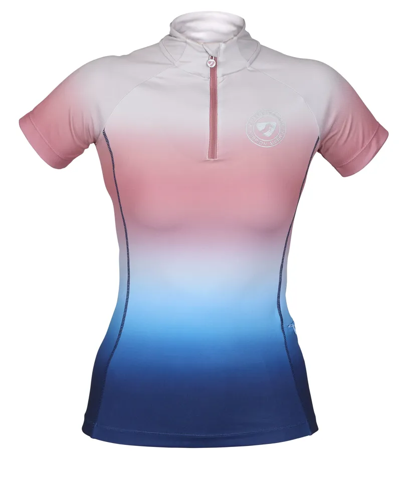 Shires Aubrion Highgate Ladies Short Sleeve Base Layer - Ombre