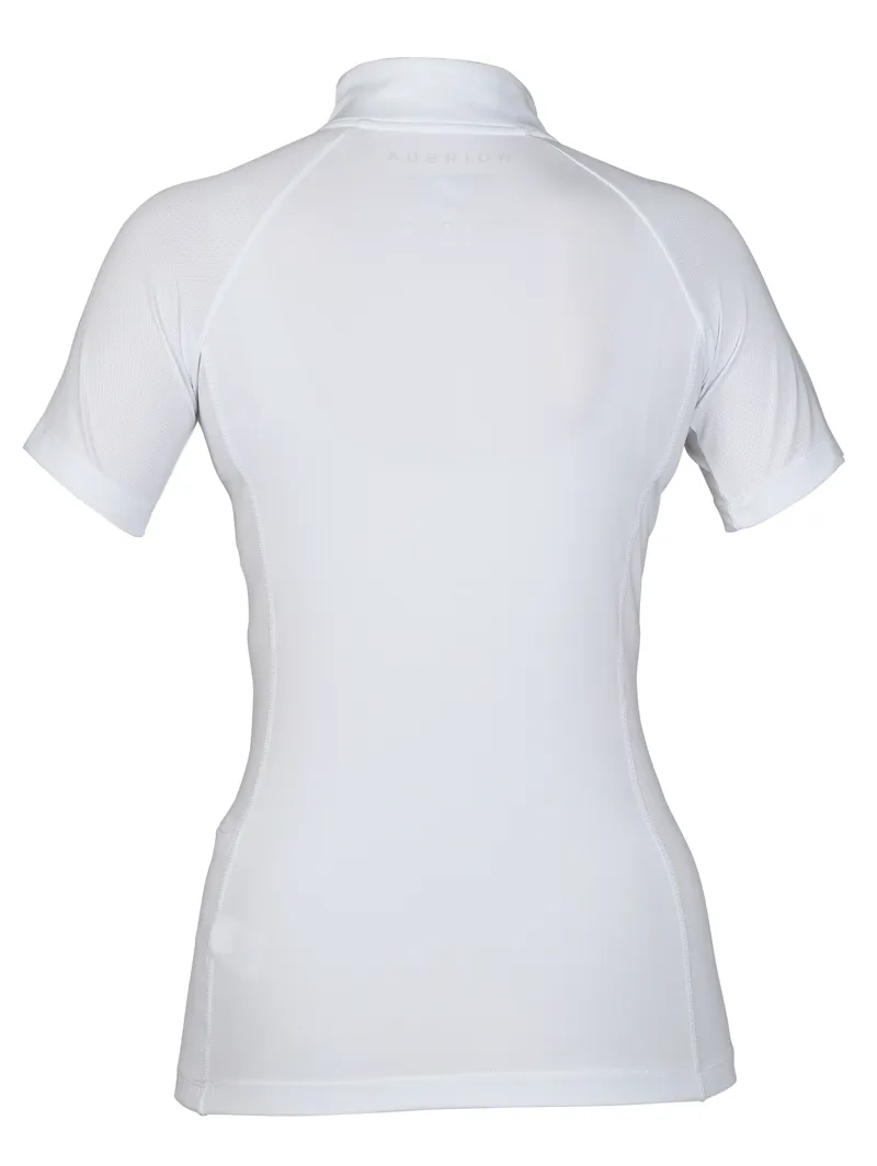 Shires Aubrion Highgate Ladies Short Sleeve Base Layer - White-2