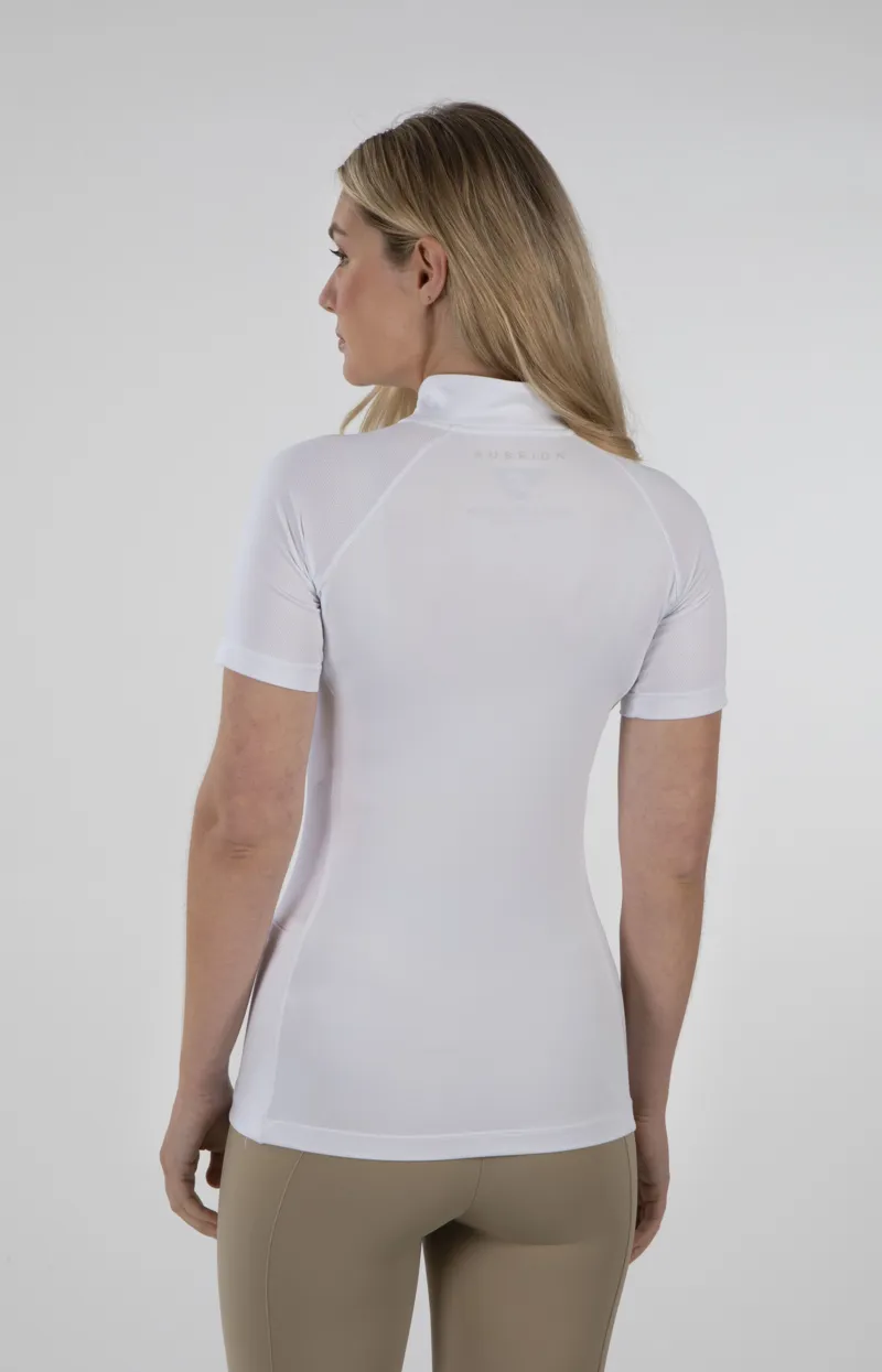 Shires Aubrion Highgate Ladies Short Sleeve Base Layer - White-3