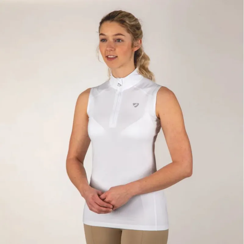 Shires Aubrion Westbourne Ladies Sleeveless Base Layer - White-1