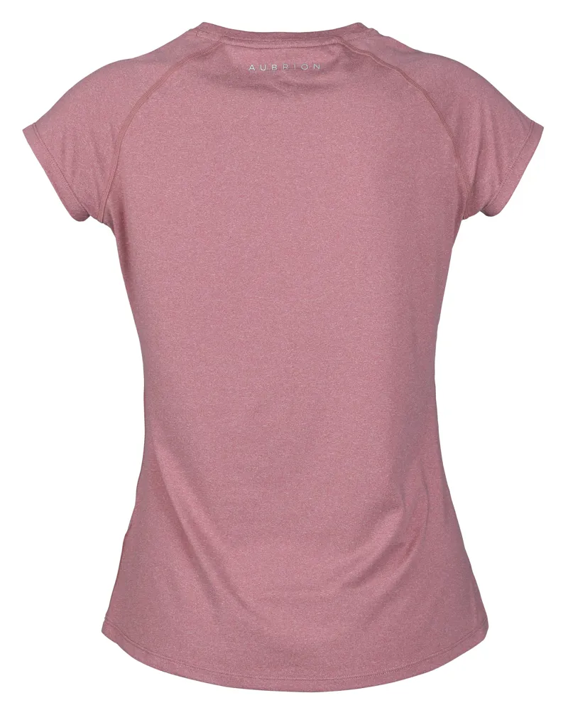 Shires Aubrion Elverson Tech Ladies T- Shirt - Dusky Pink-1