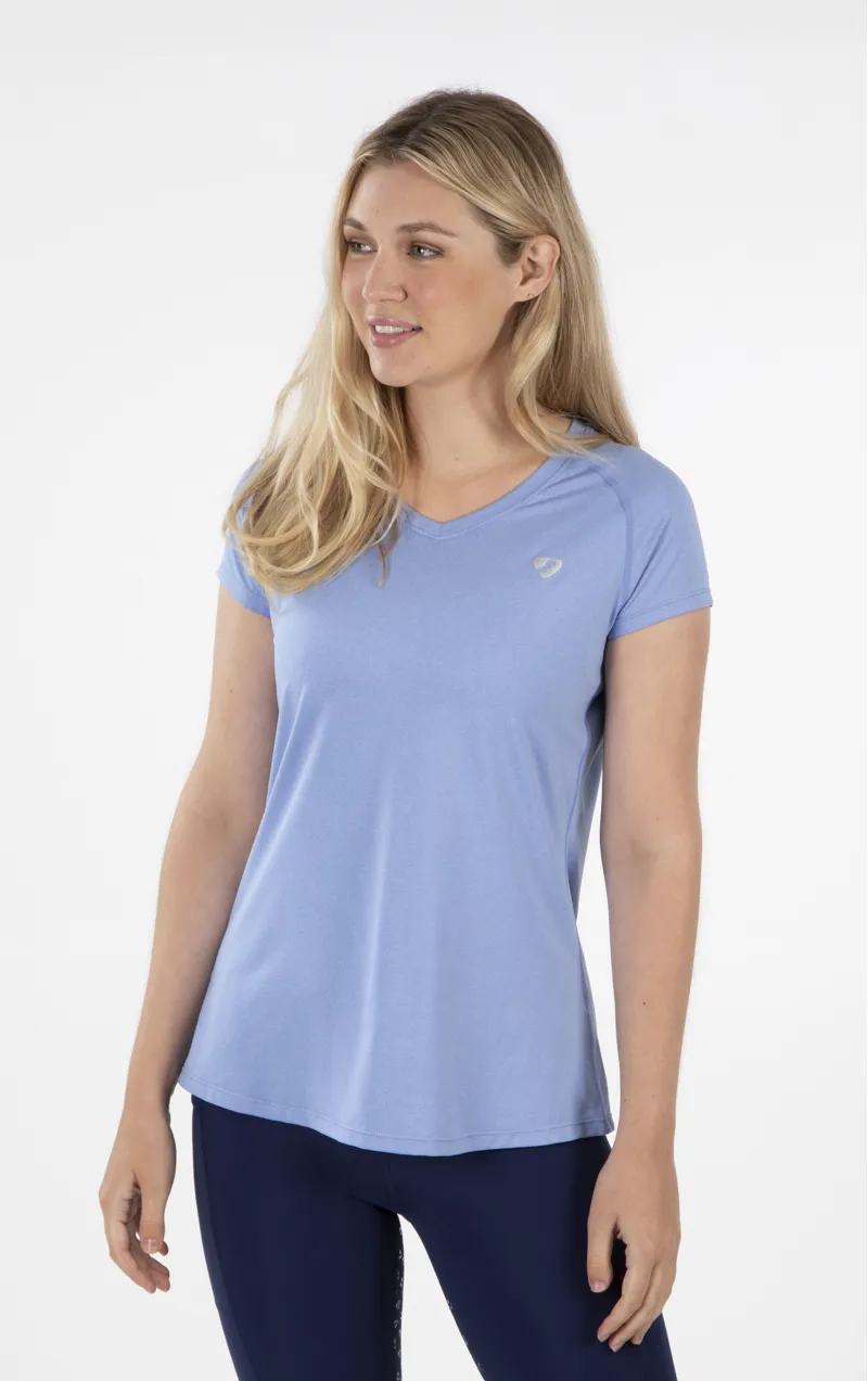 Shires Aubrion Elverson Tech Ladies T- Shirt - Sky Blue-2