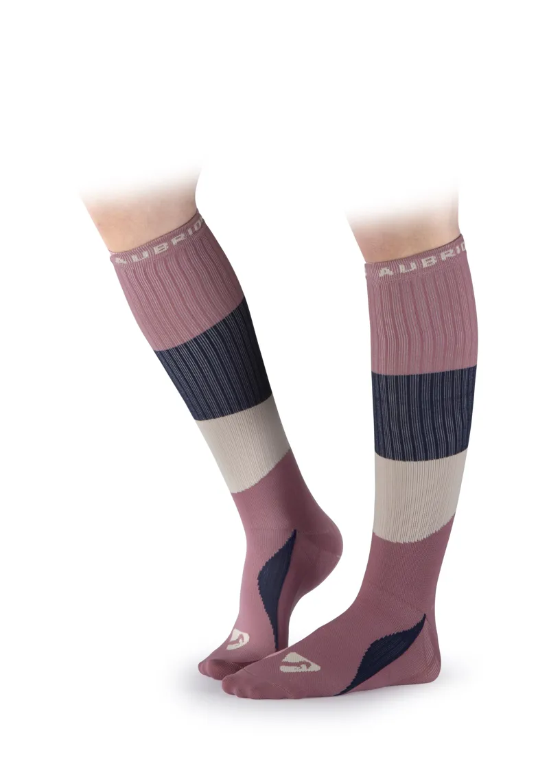 Shires Aubrion Perivale Compression Socks - Dusky Pink
