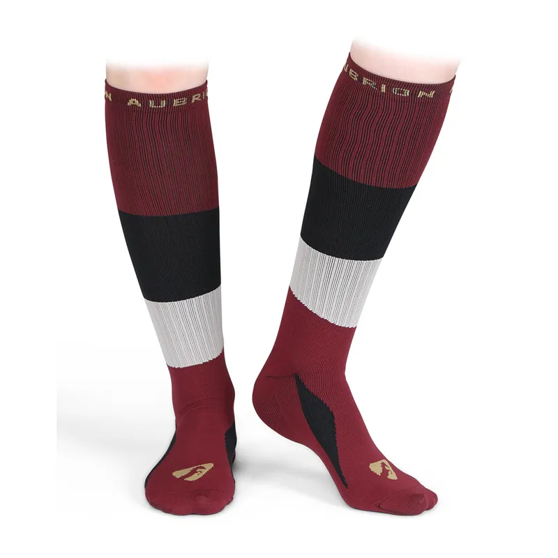 Shires Aubrion Perivale Compression Socks - Wine