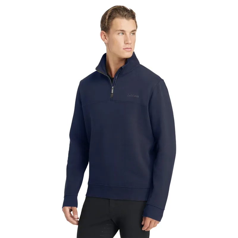 LeMieux Mens Quarter Neck Sweat - Navy-2