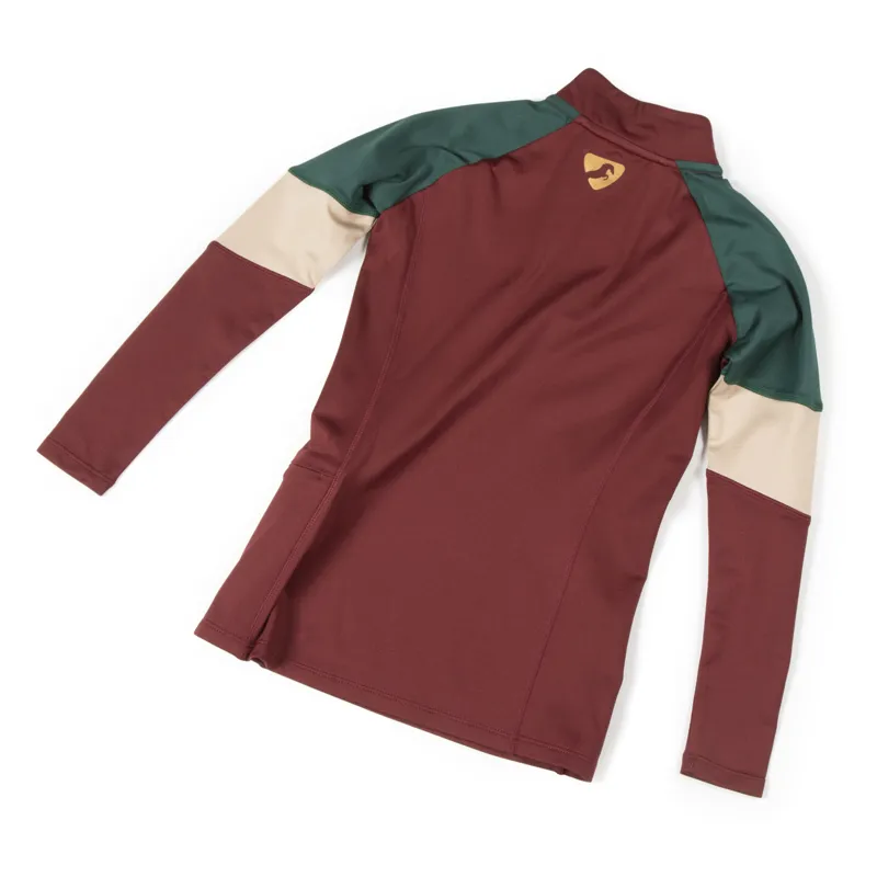 Shires Aubrion Newbury Children's Long Sleeve Base Layer - Wine-1