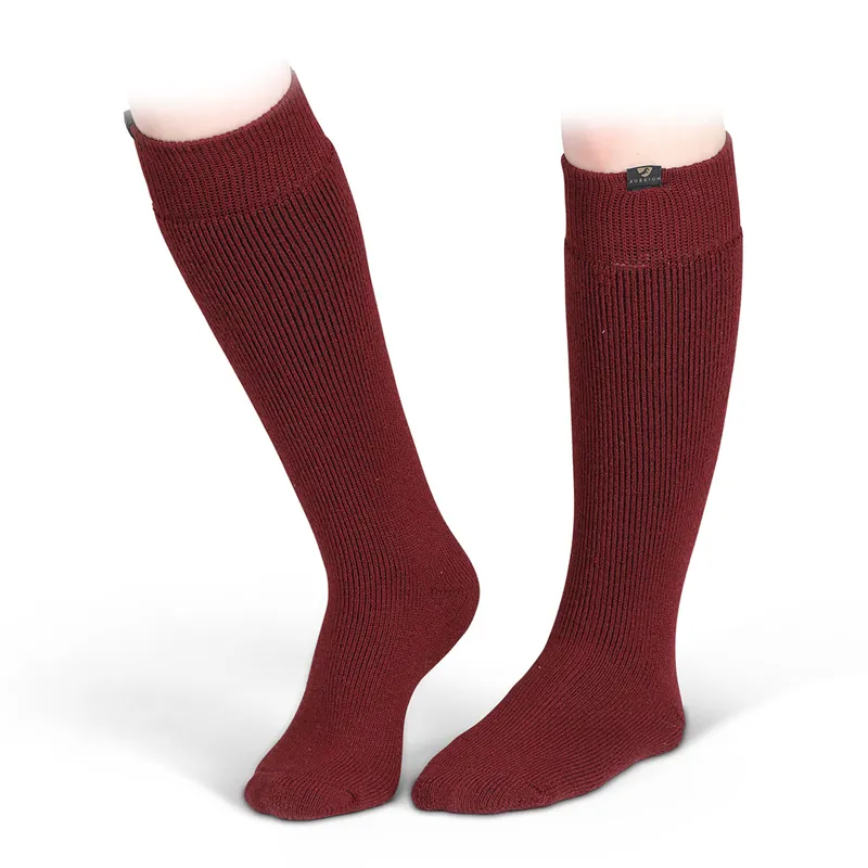 Shires Aubrion Colliers Adult Boot Socks - Wine