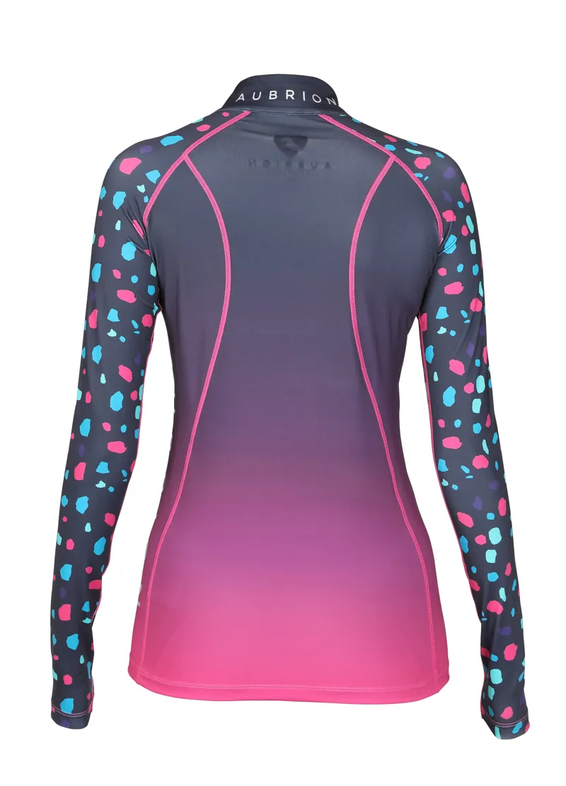Shires Aubrion Hyde Park Ladies Cross Country Shirt - Pink Spot-3