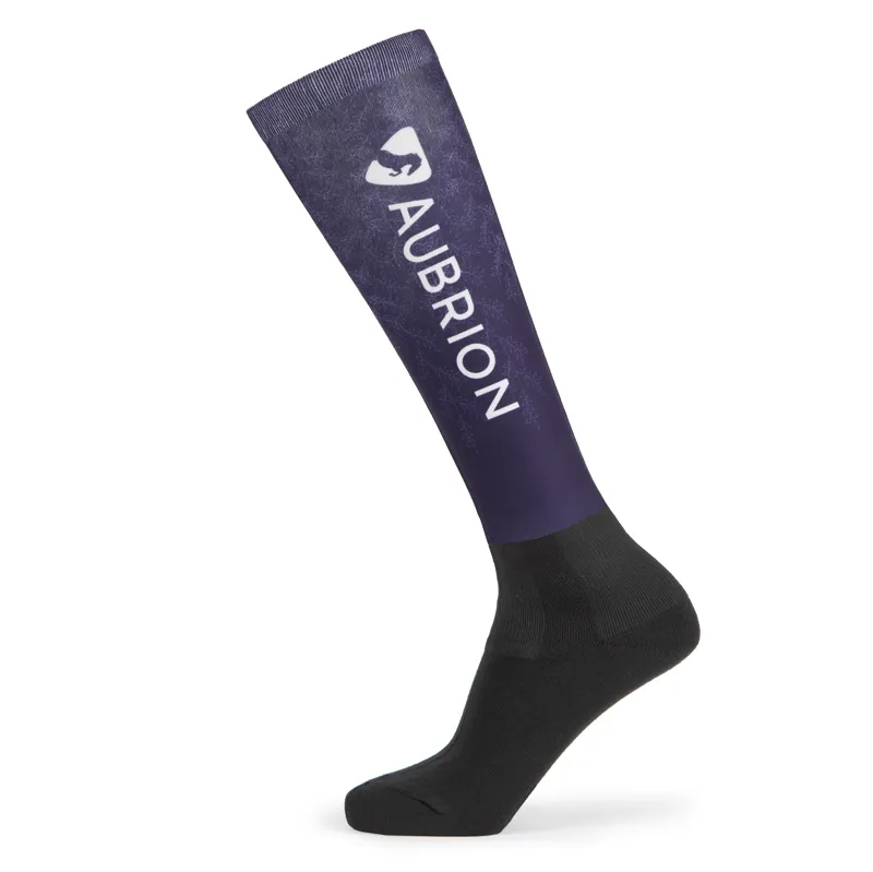 Shires Aubrion Young Rider Hyde Park Cross Country Socks - Lavender Leaf